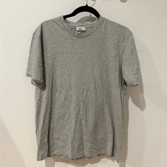 Men's sunspel riviera Crew Neck T-Shirt gray large - Picture 4 of 7